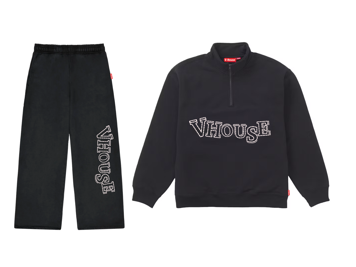 1/4 ZIP Set - Jet Black